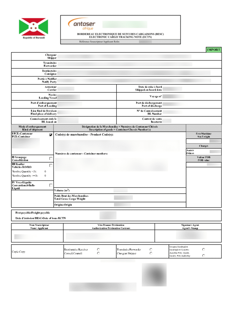 Burundi ECTN Example