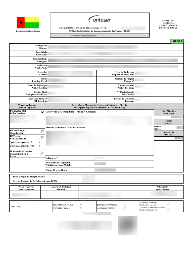 Guinea Bissau ECTN Example