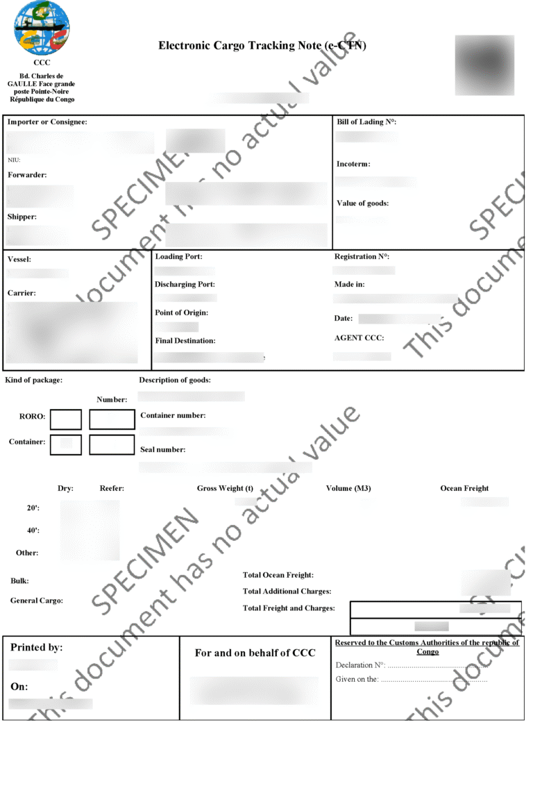 Republic of Congo ECTN Example