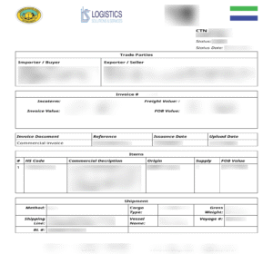 Sierra Leone CTN Example